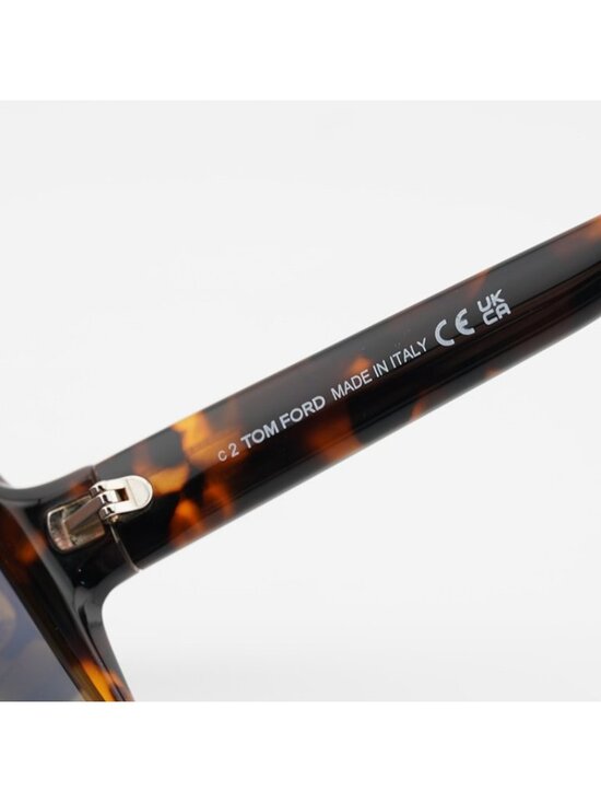Tom Ford Chiara-02 FT0919 55D Polarized Sunglasses Shiny Havana Butterfly Frame